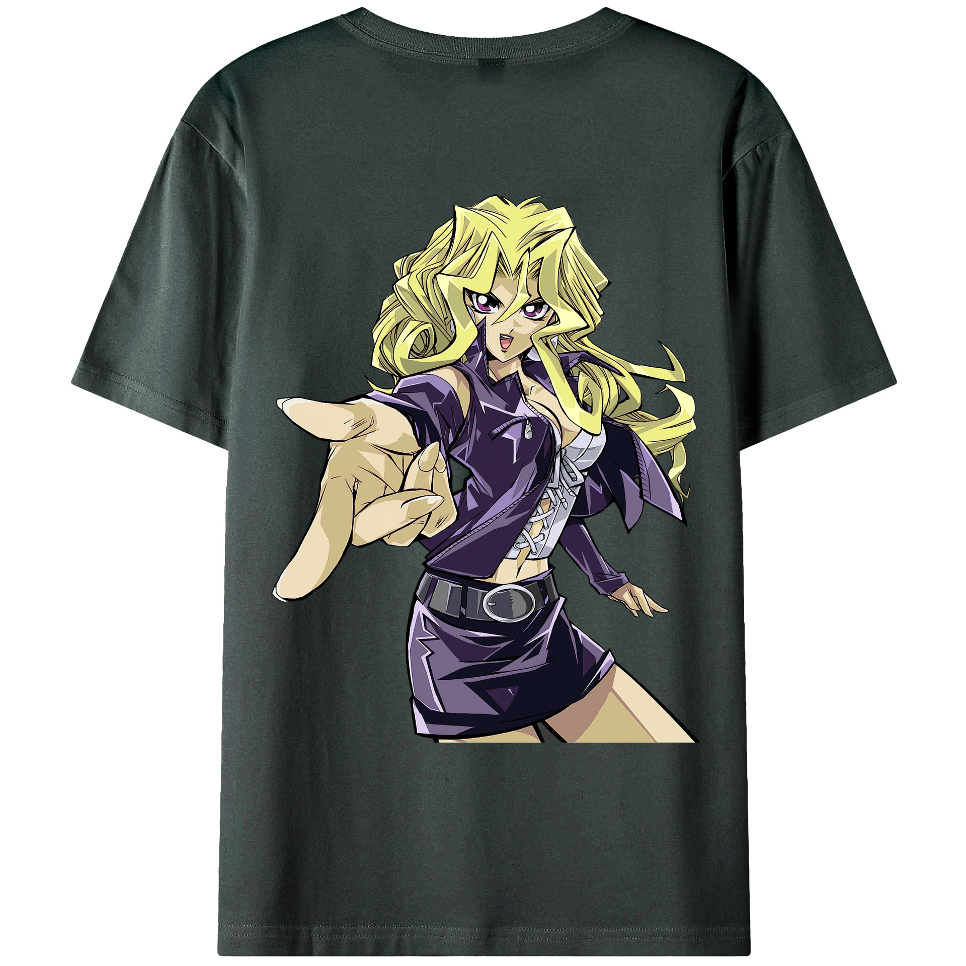 （画像用） 遊☆戯☆王 Yu-Gi-Oh! 綿100％ メンズ半袖Tシャツ（バックプリント） 通気性